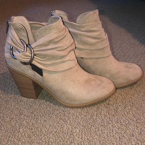 Tan Suede Booties
